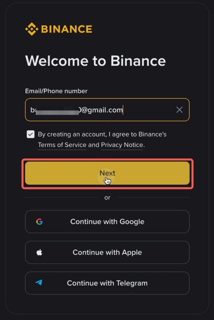 binancesignupstep2